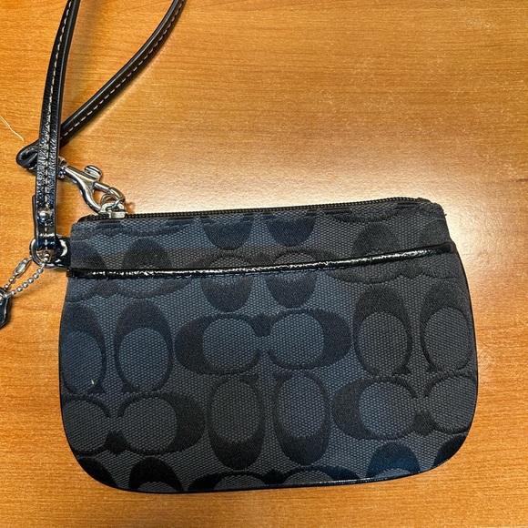 Coach Handbags - Coach Black Signature Wristlet